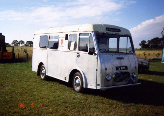 A Dennis Diesel Ambulance.