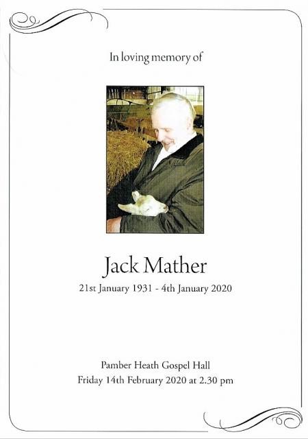 Jack Mather Funeral Service.