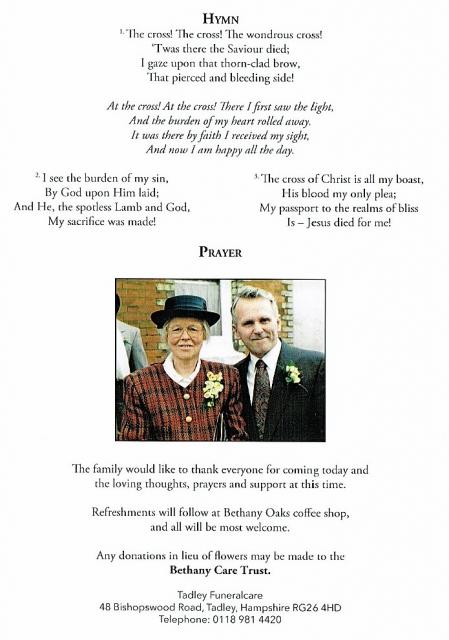 Jack Mather Funeral Service.