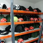 Helmet Storage Rack.