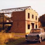 Building and cars used for training.