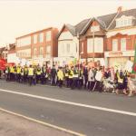 On the march, Shirley High Street, Southampton.