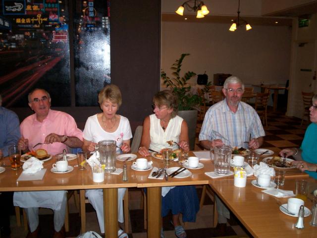 Piers enjoying his lunch.