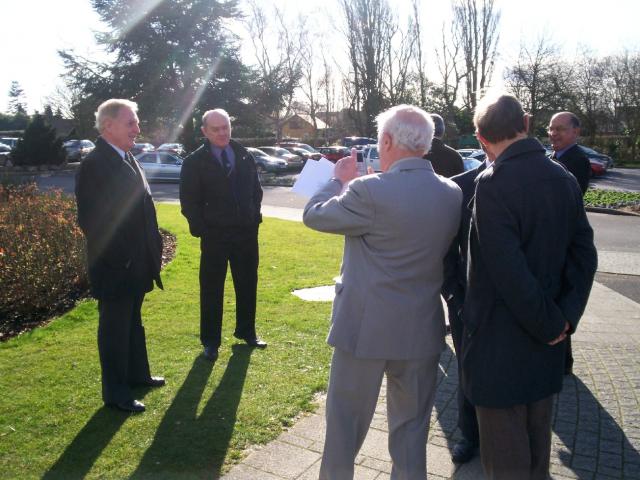 Mourners at Charlie's Funeral.