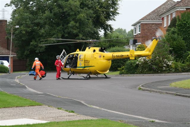 Air Ambulance landed.