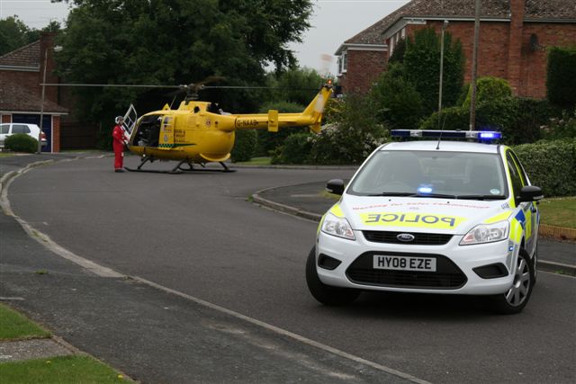 Police seal the scene.