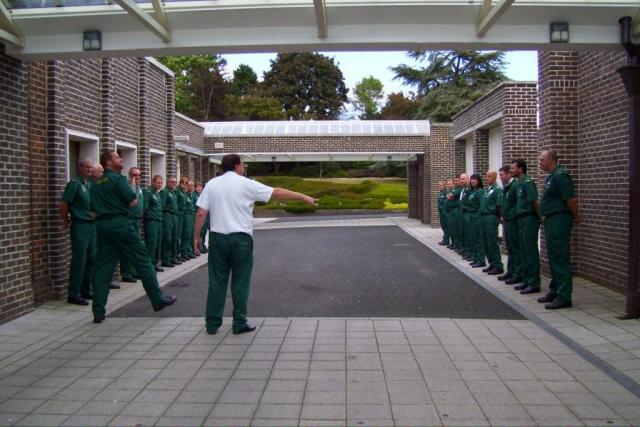 Organising the Guard of Honour.