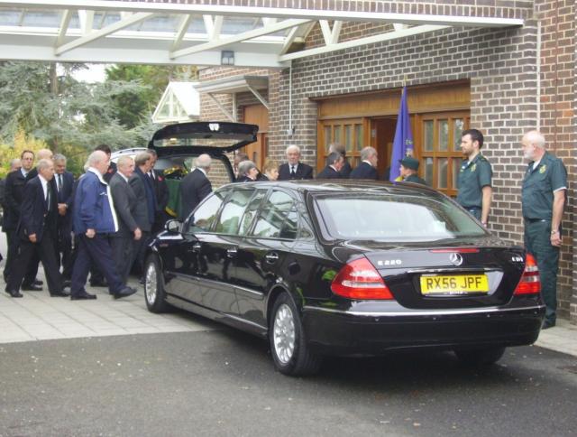 Mourners start to file into the Chapel.