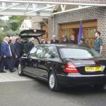 Mourners start to file into the Chapel.