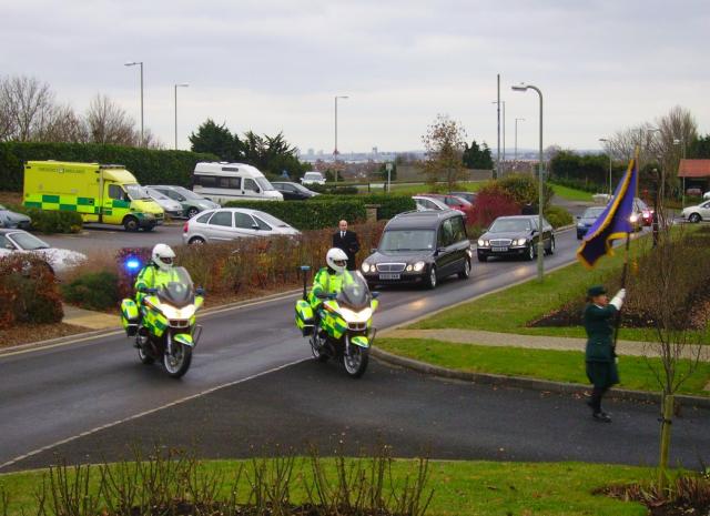 Chrissie Rumbold Leads the Procession.