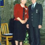 Geoff Pittock with Mary Fagan. Her Majesty's Lord-Lieutenant of Hampshire.