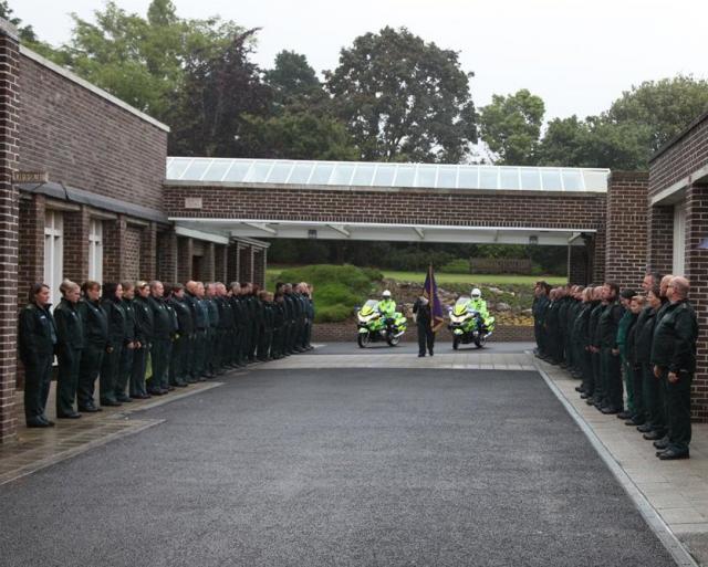 Arrival with Paramedic Motorcycle Escort.