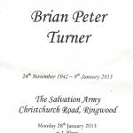 Brian Peter Turner.