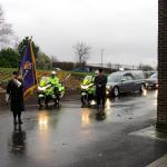 Arrival at Portchester Crematorium.