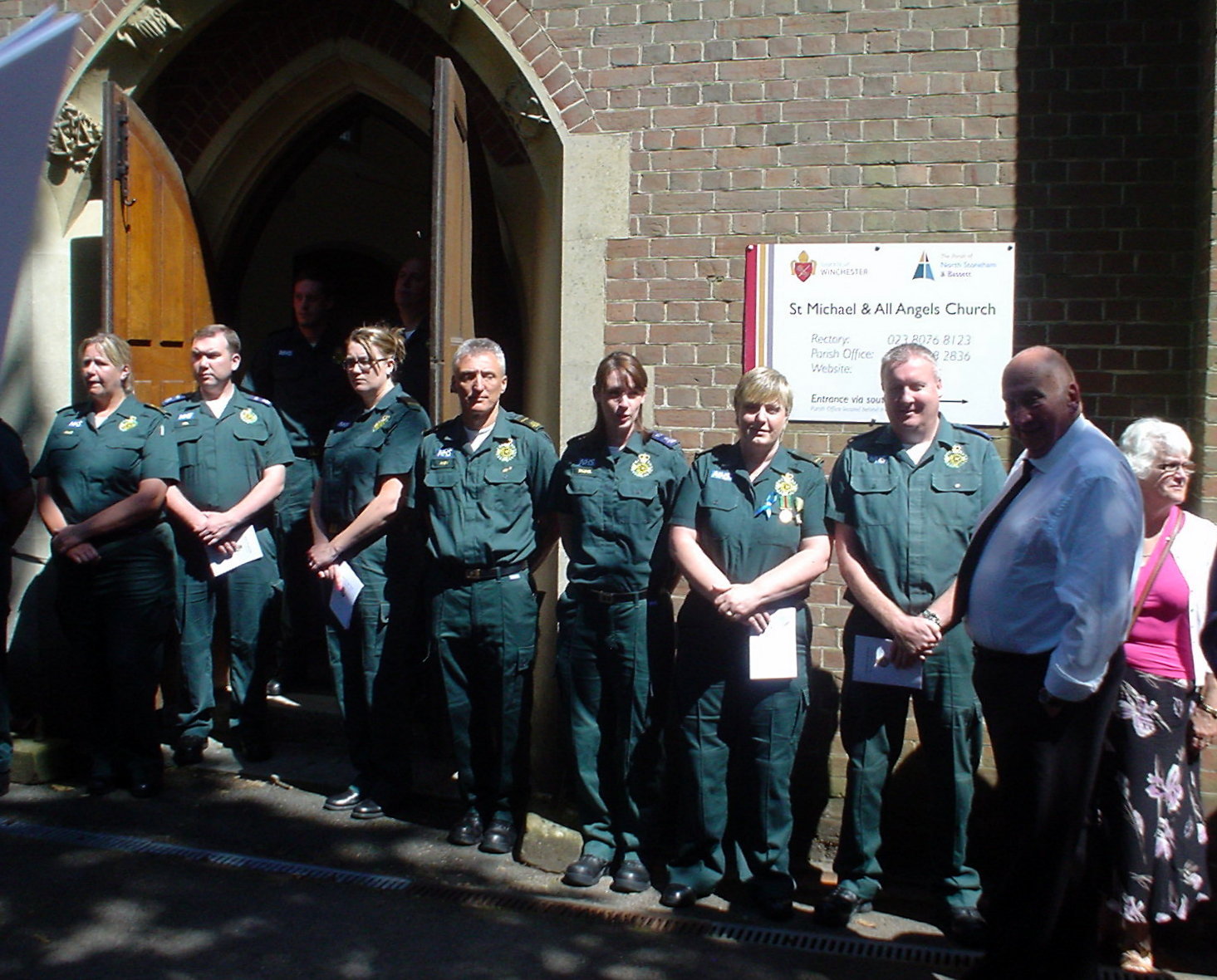 Outside the Church.