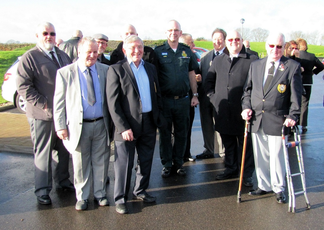 Ambulance Service Colleagues Gather After the Service.