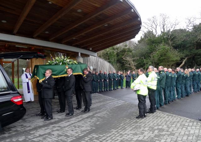 Ambulance Service Personnel Pay Respect.