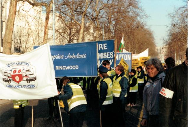 Ambulance March, London.